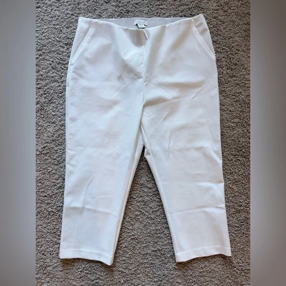 Rachel Zoe Elegant White Cropped Trousers - Picture 1 of 7